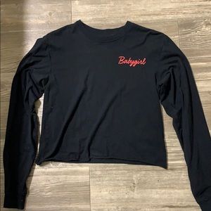 Long Sleeve black “baby girl” shirt
